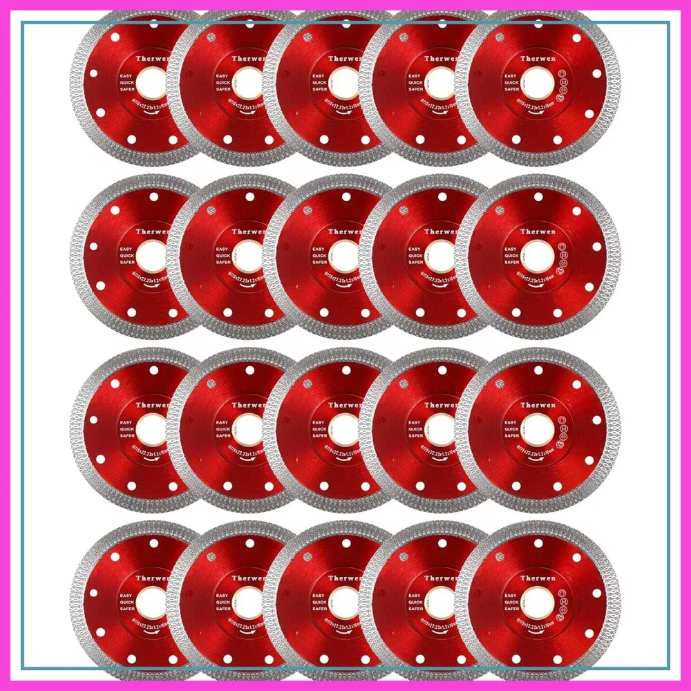 20 PCS 4-1/2 Inch Diamond Saw Blade Thin Cutting Wheel for Tile Porcelain Ceramic Granite Angle Grinder
20 PCS 4-1/2 Inch Diamond Saw Blade Thin Cutting Wheel for Tile Porcelain Ceramic Granite Angle Grinder