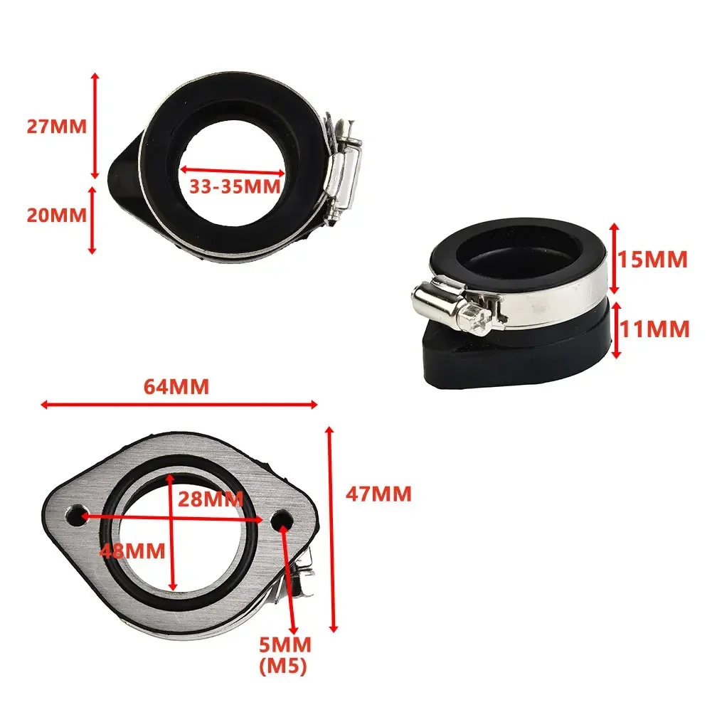 For Mikuni VM24 26 28mm Carburetor Manifold 1X 33-35mm Accesssories Black Dirt Bike Flange Adapter Replacement
For Mikuni VM24 26 28mm Carburetor Manifold 1X 33-35mm Accesssories Black Dirt Bike Flange Adapter Replacement