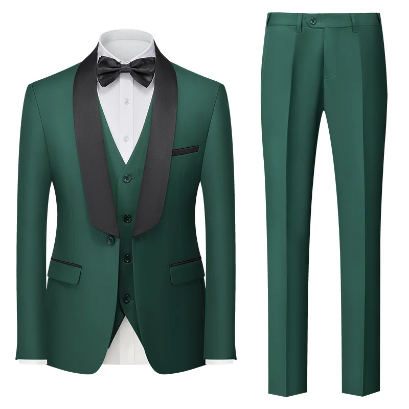 New Men Wedding Suits 3 Piece Black / Green / Red Fashion Men's Business Banquet Social Blazer Jacket and Pants with Vest
New Men Wedding Suits 3 Piece Black / Green / Red Fashion Men's Business Banquet Social Blazer Jacket and Pants with Vest