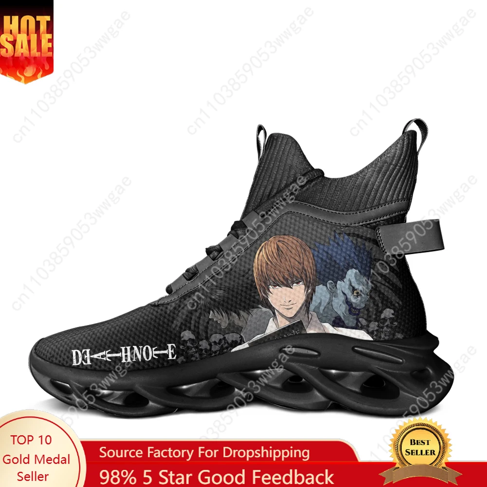 Death Note High Top Flats Sneakers Mens Womens Sport Running Shoes High Quality Sneakers Lace Up Mesh Footwear Customized Shoes
Death Note High Top Flats Sneakers Mens Womens Sport Running Shoes High Quality Sneakers Lace Up Mesh Footwear Customized Shoes