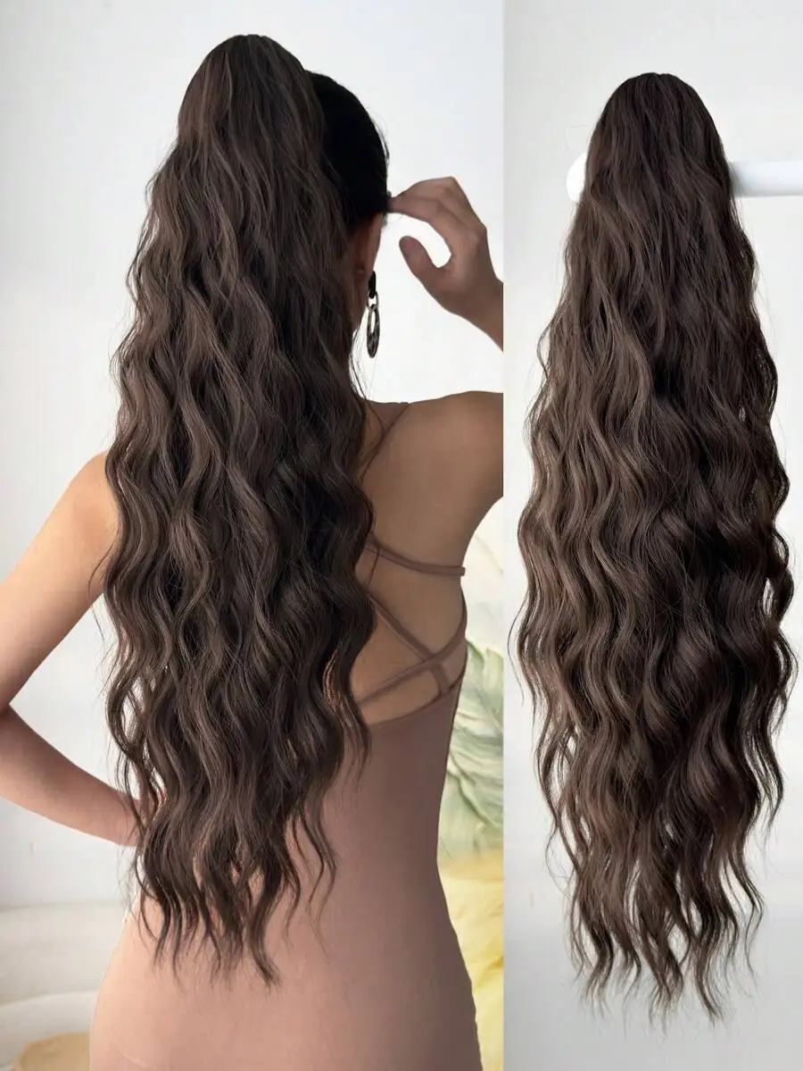 ZURO 26 Inch Long Black Wavy Synthetic Fiber Claw Ponytail Hair Extensions, Suitable For Women & Girls, For Party & Daily Use
ZURO 26 Inch Long Black Wavy Synthetic Fiber Claw Ponytail Hair Extensions, Suitable For Women & Girls, For Party & Daily Use