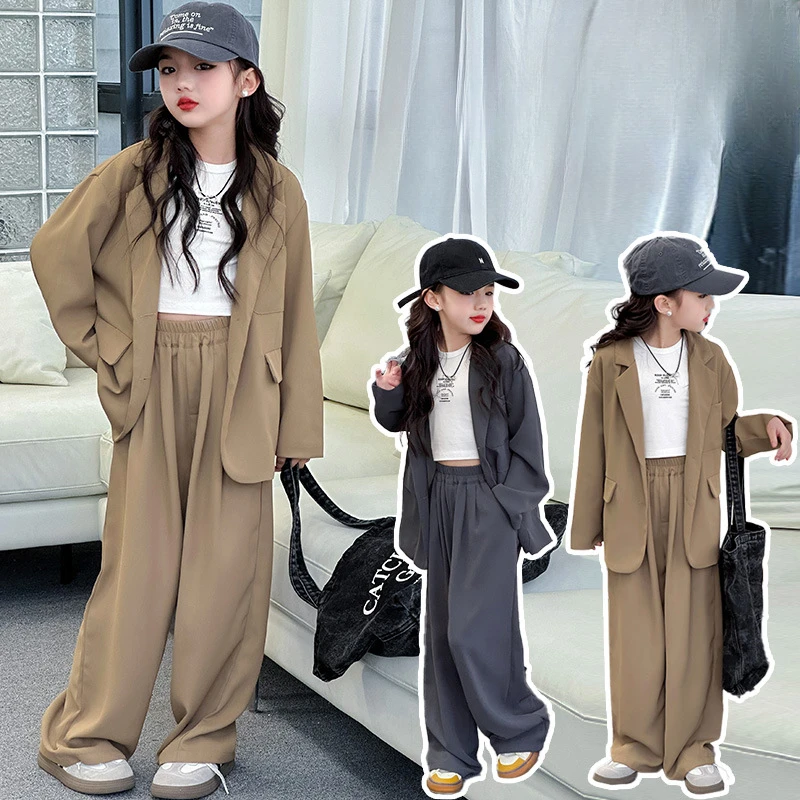 Girls Spring Suit Set 2024 New Style Fashion Spring Medium Children Korean Version Casual Two-piece Set Simple Casual
Girls Spring Suit Set 2024 New Style Fashion Spring Medium Children Korean Version Casual Two-piece Set Simple Casual