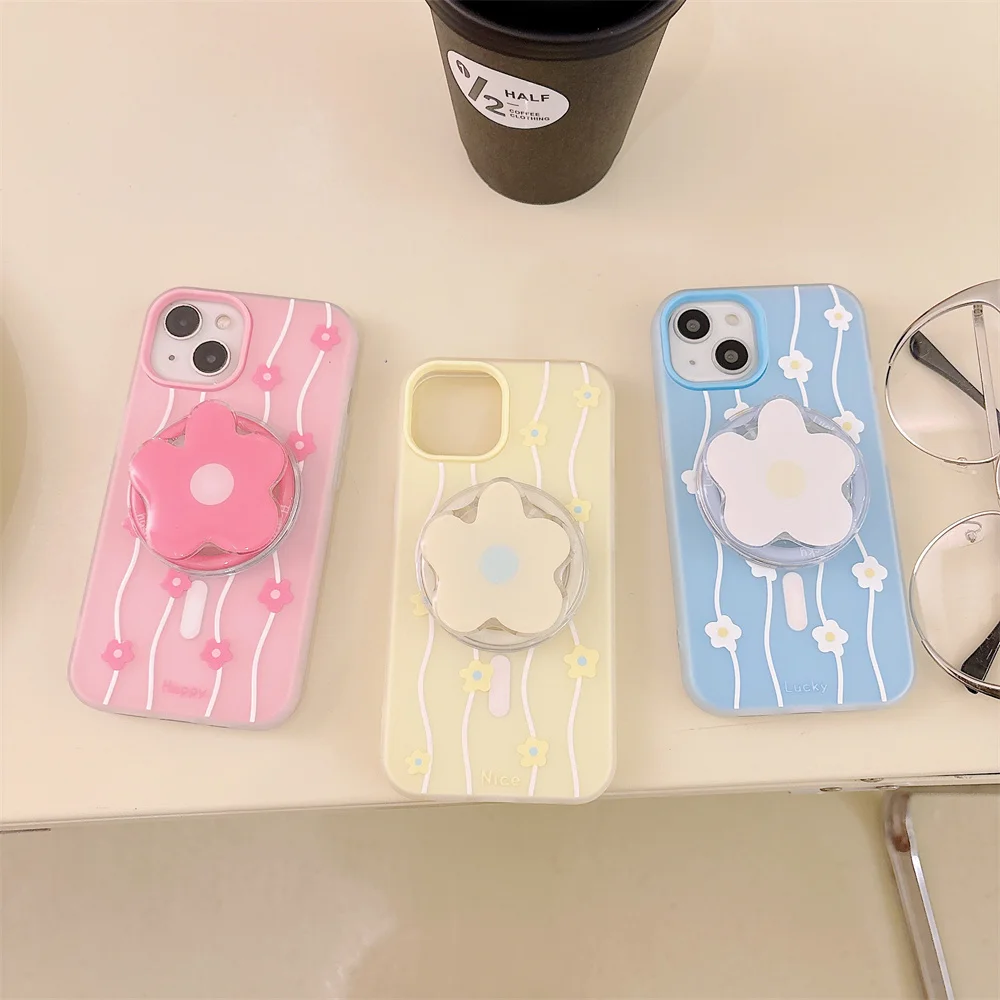 lns Korean Cute flower Magnetic Bracket Magsafe Wireless Charg Phone Case for IPhone 16 15 14 Plus 13Pro Max Candy silicon Cover
lns Korean Cute flower Magnetic Bracket Magsafe Wireless Charg Phone Case for IPhone 16 15 14 Plus 13Pro Max Candy silicon Cover