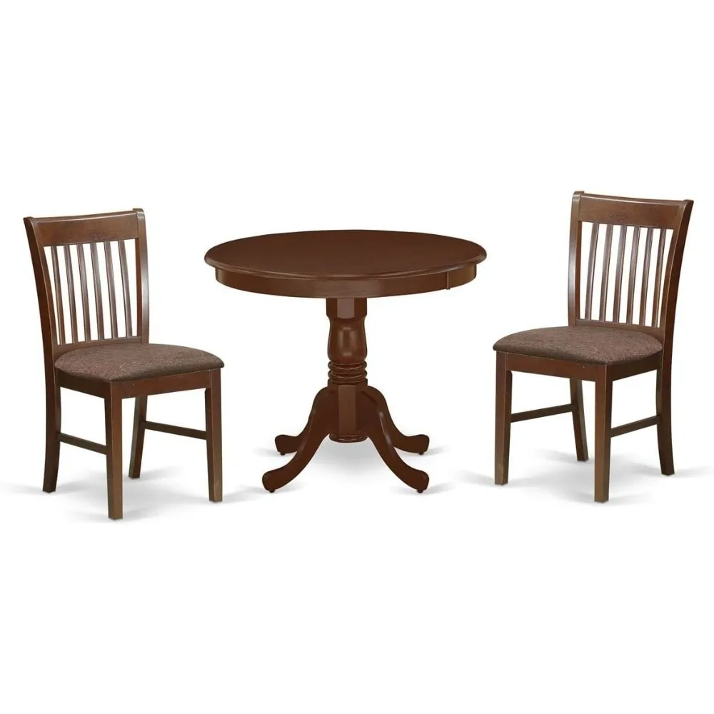 ANNO3-MAH-C 3 Piece Kitchen Table & Chairs Set Contains a Round Dining Room Table with Pedestal and 2 Linen Fabric Dining Room
ANNO3-MAH-C 3 Piece Kitchen Table & Chairs Set Contains a Round Dining Room Table with Pedestal and 2 Linen Fabric Dining Room