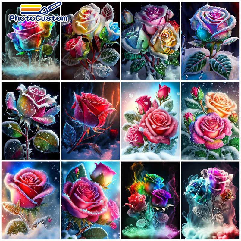 PhotoCustom DIY Painting By Numbers Colorful Rose Landscape Art Oil Painting On Canvas Gift Decoracion Acrylic Wall Picture Adul
PhotoCustom DIY Painting By Numbers Colorful Rose Landscape Art Oil Painting On Canvas Gift Decoracion Acrylic Wall Picture Adul