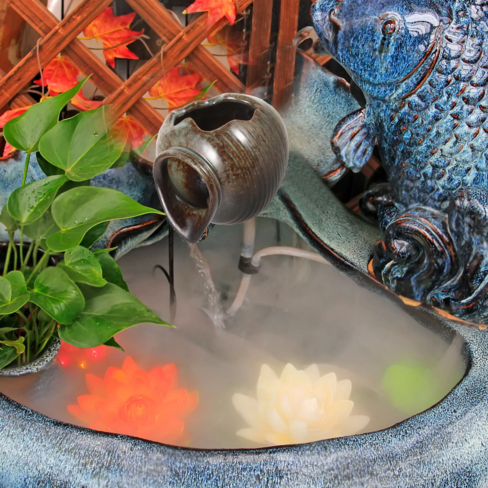 Unique Ceramic Pond Spitter Fountain Small DIY Garden Water Feature for Outdoor Patio Backyard Japanese Decor with Built-in
Unique Ceramic Pond Spitter Fountain Small DIY Garden Water Feature for Outdoor Patio Backyard Japanese Decor with Built-in