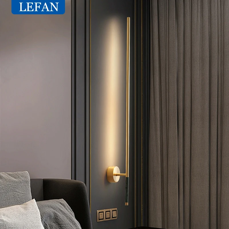 Moden Nordic Copper Wall Lamp Marble Simple Strip LED Wall Lights Bedroom Bedside Living room Hotel Aisle Long Home Deco Lamp
Moden Nordic Copper Wall Lamp Marble Simple Strip LED Wall Lights Bedroom Bedside Living room Hotel Aisle Long Home Deco Lamp
