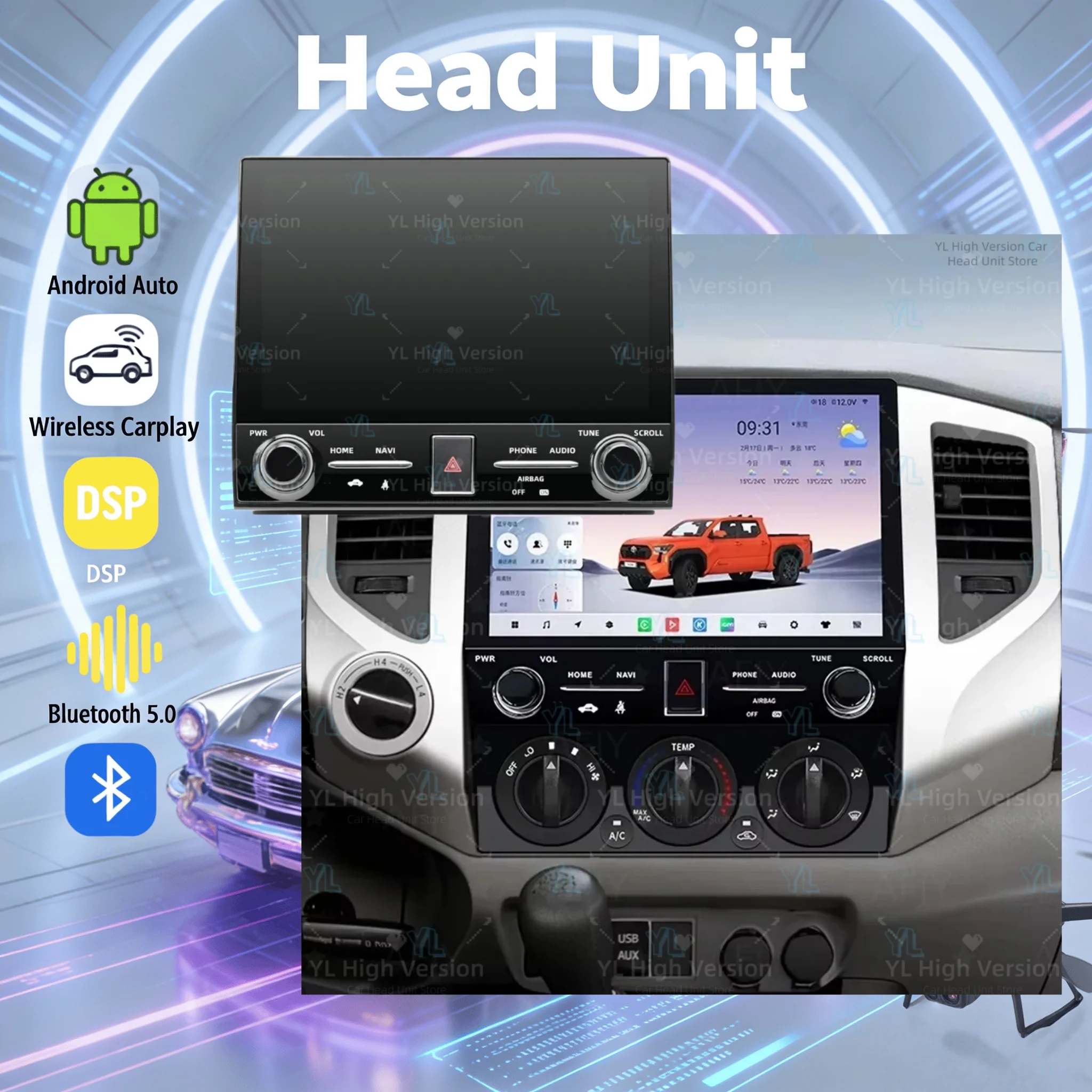NEW Android14 Car Radio For Toyota Tacoma 2005-2015 Stereo WIFI GPS Navigation 10.2inch Wireless Carplay Multimedia Head Unit 4G
NEW Android14 Car Radio For Toyota Tacoma 2005-2015 Stereo WIFI GPS Navigation 10.2inch Wireless Carplay Multimedia Head Unit 4G