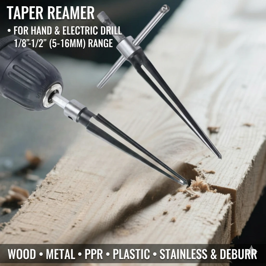 Taper Reamer 1/8-1/2 5-16mm Hand Metal Hole Expander Bridge Pin Hole Wood Boring Reaming Tool Electric Drill Chamfer Deburring
Taper Reamer 1/8-1/2 5-16mm Hand Metal Hole Expander Bridge Pin Hole Wood Boring Reaming Tool Electric Drill Chamfer Deburring
