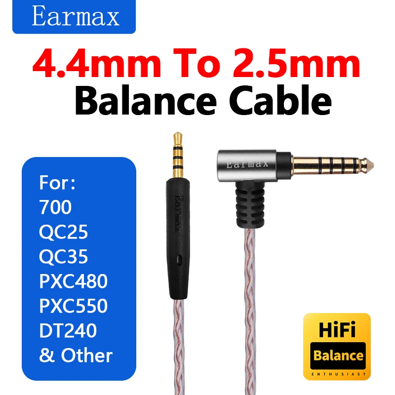 For BOSE Beyerdynamic Sennheiser Creative LIVE2 QC25 DT240pro AE2 QC35 Earphone Replaceable 2.5mm 4.4mm Balanced Upgrade Cable
For BOSE Beyerdynamic Sennheiser Creative LIVE2 QC25 DT240pro AE2 QC35 Earphone Replaceable 2.5mm 4.4mm Balanced Upgrade Cable