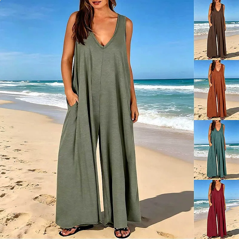 Summer Jumpsuit Women Casual Pocket Overall Rompers Spring Summer Loose Playsuit Jumpsuits
Summer Jumpsuit Women Casual Pocket Overall Rompers Spring Summer Loose Playsuit Jumpsuits