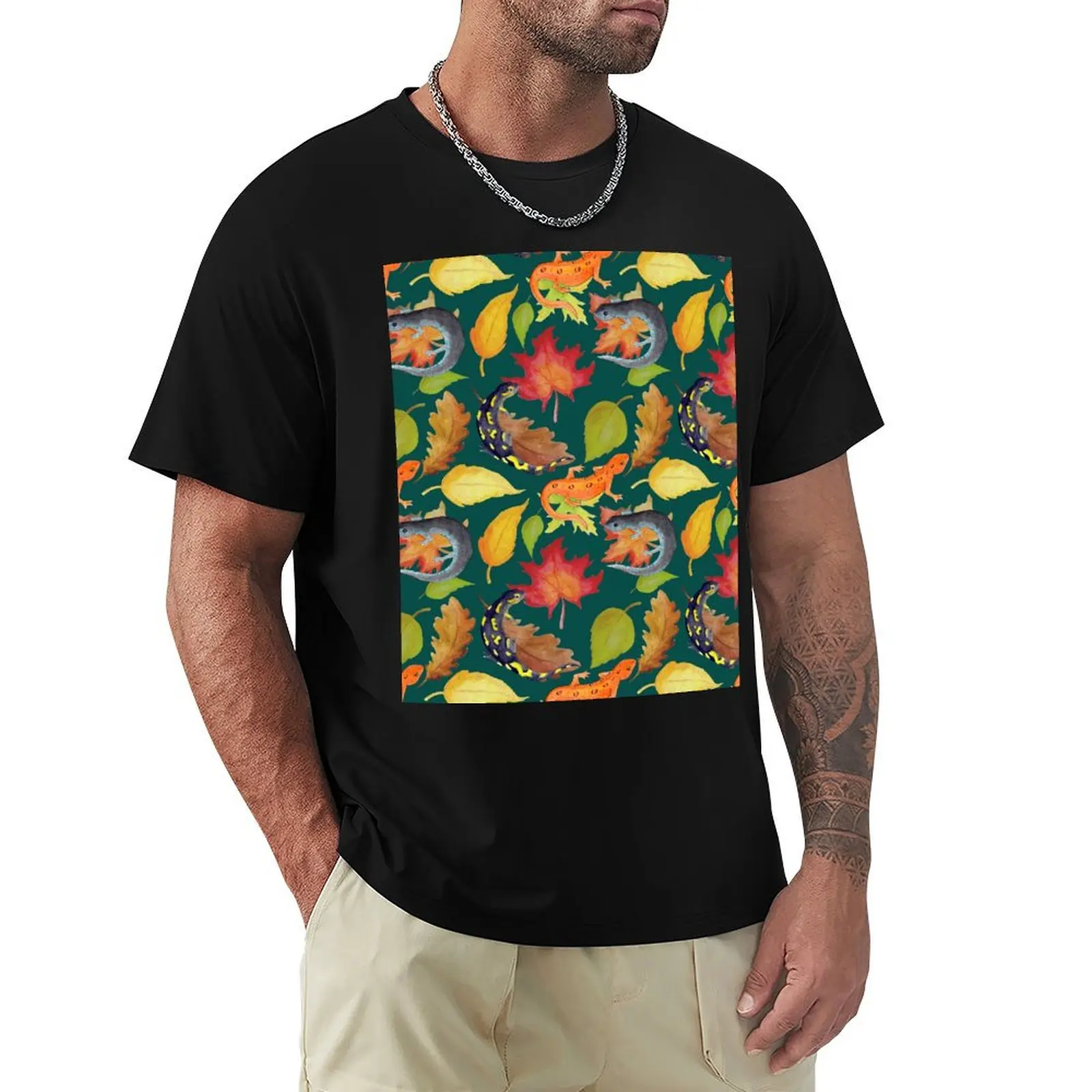 Salamander Leaves Watercolor Pattern- Dark Green T-Shirt Festival Party Tee Top
Salamander Leaves Watercolor Pattern- Dark Green T-Shirt Festival Party Tee Top