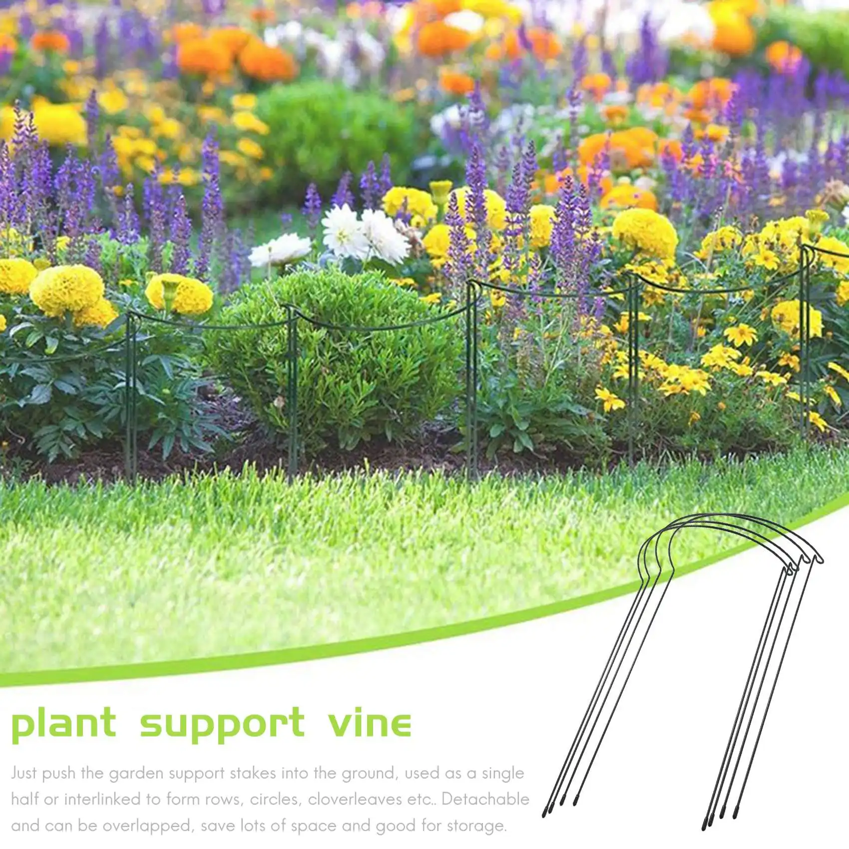 AB33-4 Pack Plant Support Stake Metal Garden Plant Stake Green Half Round Plant Support Ring Plant Cage Plant Support
AB33-4 Pack Plant Support Stake Metal Garden Plant Stake Green Half Round Plant Support Ring Plant Cage Plant Support