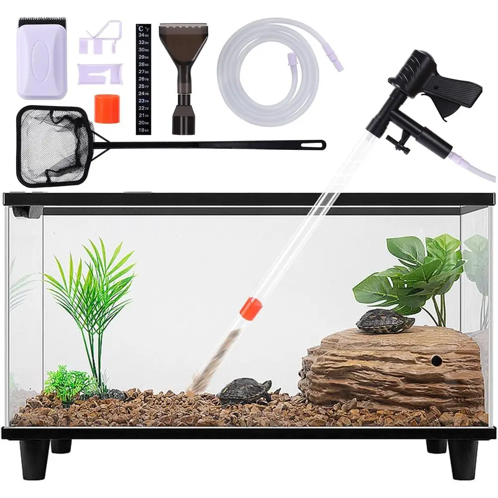 Aquarium Maintenance Kit: Vacuum Cleaner, Gravel Cleaner, Glass Magnet Cleaner, Water Changer Tools
Aquarium Maintenance Kit: Vacuum Cleaner, Gravel Cleaner, Glass Magnet Cleaner, Water Changer Tools