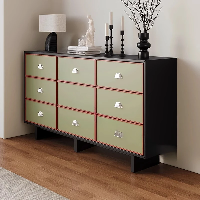 Modern medieval six-chest cabinet contrasting color simple solid wood small apartment living room storage dining side locker
Modern medieval six-chest cabinet contrasting color simple solid wood small apartment living room storage dining side locker