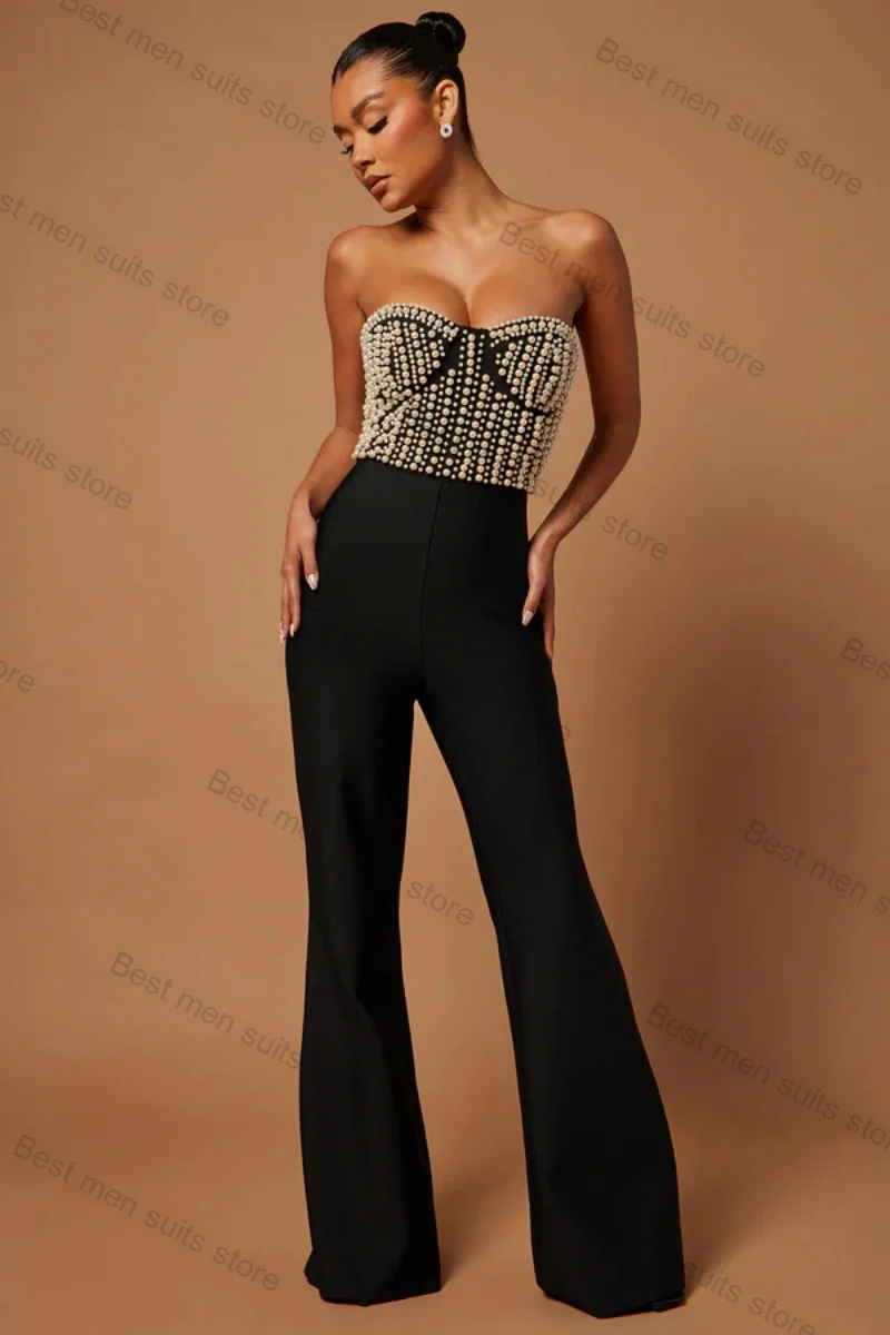 Sexy Pearls Women Suit Pants Set 2 Piece Top Bra+Trousers Summer Business Formal Office Jacket Customized Wedding Prom Coat
Sexy Pearls Women Suit Pants Set 2 Piece Top Bra+Trousers Summer Business Formal Office Jacket Customized Wedding Prom Coat