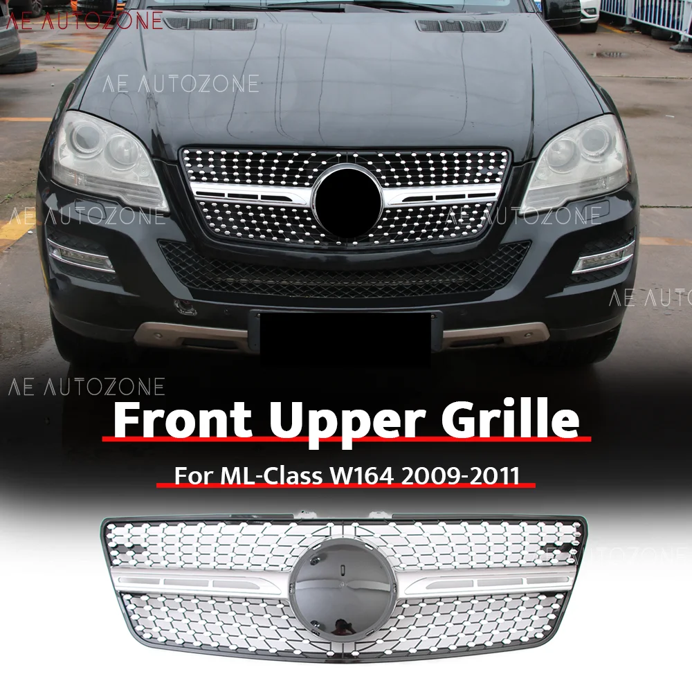 Chrome Silver Front Upper Grille For ML-Class W164 2009-2011 ML320 ML350 ML450 ML500 ML550
Chrome Silver Front Upper Grille For ML-Class W164 2009-2011 ML320 ML350 ML450 ML500 ML550