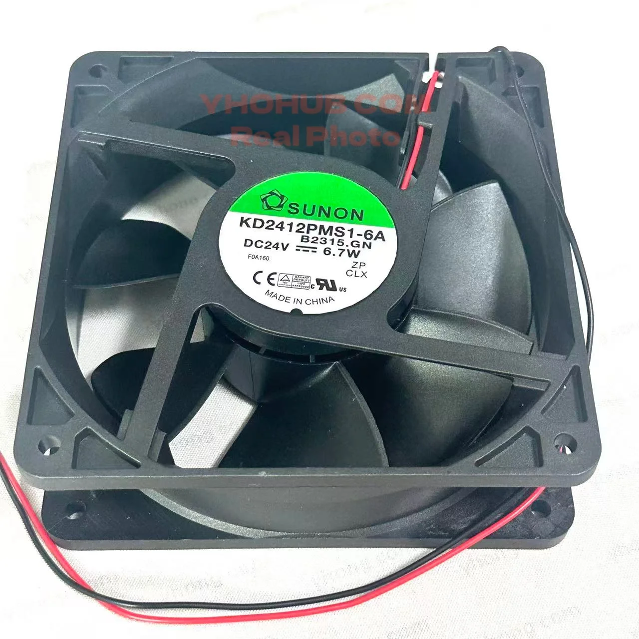 SUNON KD2412PMS1-6A DC 24V 6.7W 120x120x38mm 2-Wire Server Cooling Fan
SUNON KD2412PMS1-6A DC 24V 6.7W 120x120x38mm 2-Wire Server Cooling Fan