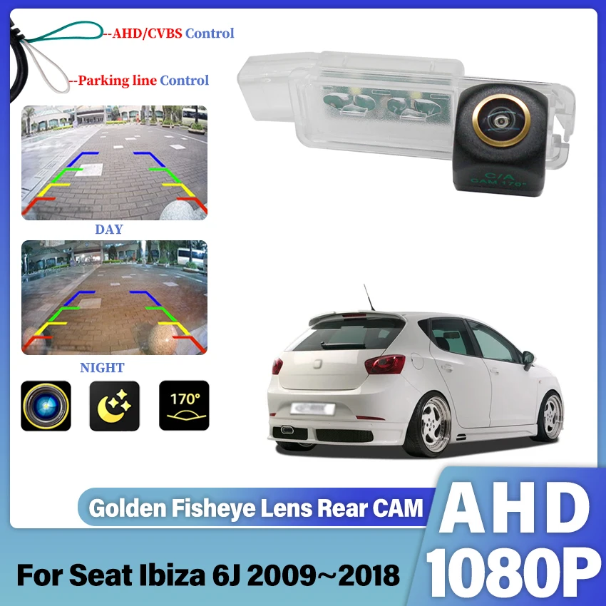 Камера заднего вида AHD Golden Fisheye Lens для автомобиля, высококачественная камера ночного видения для парковки, подходит для Seat Ibiza 6J 2009~2018
Камера заднего вида AHD Golden Fisheye Lens для автомобиля, высококачественная камера ночного видения для парковки, подходит для Seat Ibiza 6J 2009~2018