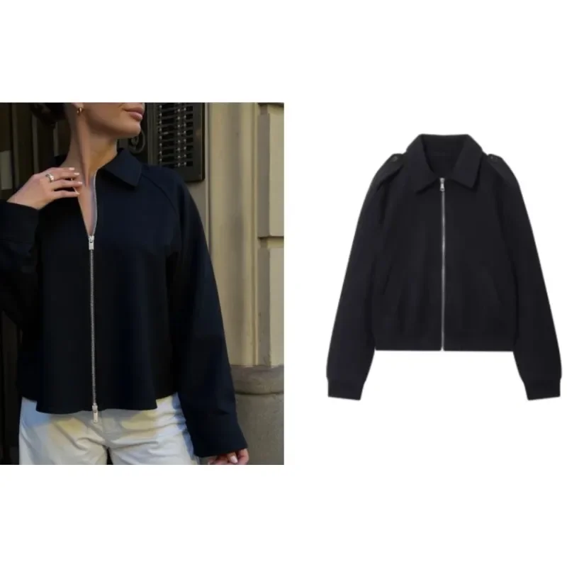 NERHEFZ Women Wool Jacket Autumn Lapel Long Sleeve Zipper Women's Outerwears Ribbed Trims Loose Female Coats Retro Lady Tops
NERHEFZ Women Wool Jacket Autumn Lapel Long Sleeve Zipper Women's Outerwears Ribbed Trims Loose Female Coats Retro Lady Tops