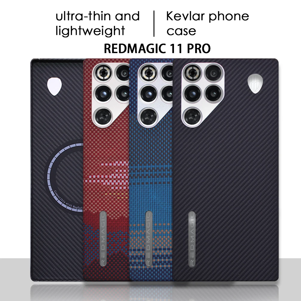 Premium 100% Genuine 600D Kevlar aramid fiber phone Case For ZTE nubia RedMagic 11 Pro+ NX809J Pro Magnetic charging back Cover
Premium 100% Genuine 600D Kevlar aramid fiber phone Case For ZTE nubia RedMagic 11 Pro+ NX809J Pro Magnetic charging back Cover