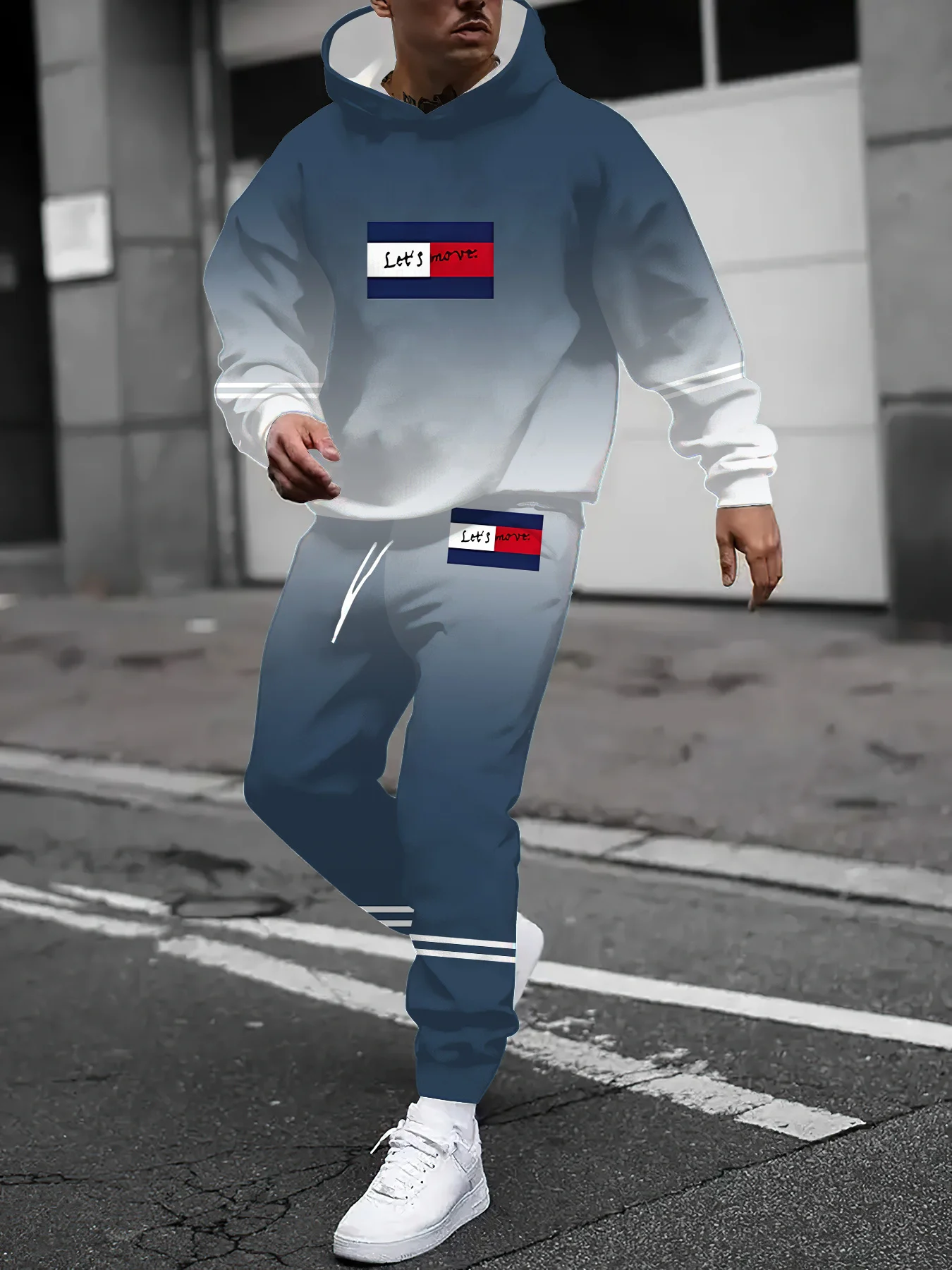 Осенне-зимний мужской комплект с капюшоном, мужской комплект с принтом Let's Move, мужской повседневный модный комплект с капюшоном, быстросохнущий и дышащий
Осенне-зимний мужской комплект с капюшоном, мужской комплект с принтом Let's Move, мужской повседневный модный комплект с капюшоном, быстросохнущий и дышащий