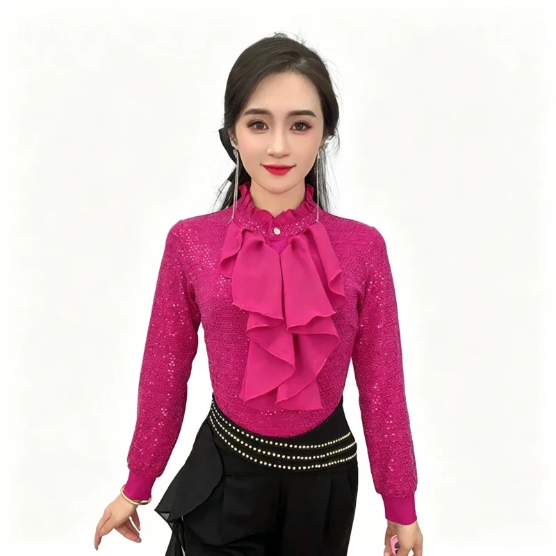 New WOMen's Vintage Disco Costume Shiny Sequin Long Sleeve Shirts Adult Halloween Party Hippie Cosplay Performance Wear Outfits
New WOMen's Vintage Disco Costume Shiny Sequin Long Sleeve Shirts Adult Halloween Party Hippie Cosplay Performance Wear Outfits