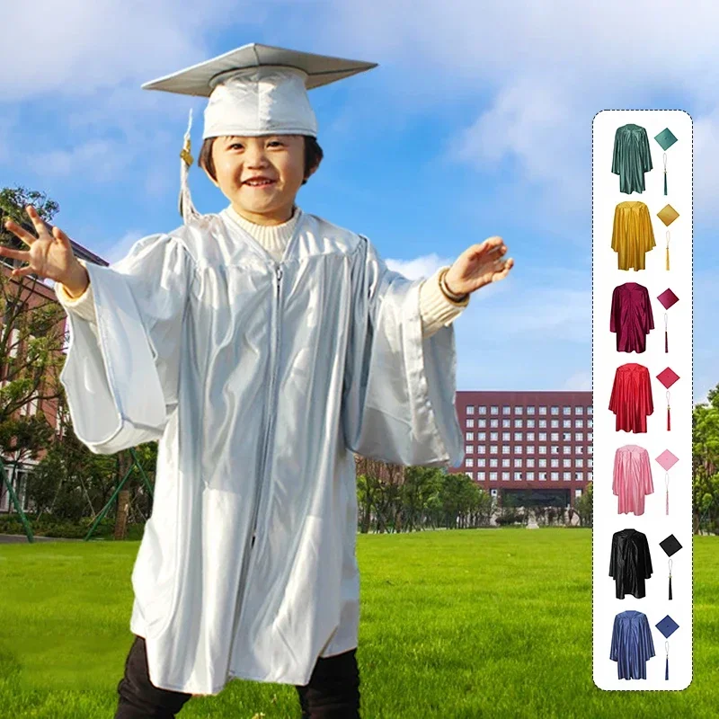 91-138cm Children Graduation Costume Kindergarten Bachelor Gown Academinc Uniform Boy Gilr Photography Performance Robe Hat Set
91-138cm Children Graduation Costume Kindergarten Bachelor Gown Academinc Uniform Boy Gilr Photography Performance Robe Hat Set