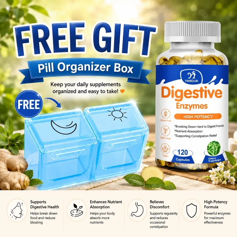 Organic Digestive Enzymes Capsules, with Probiotic Blend, Aid Constipation Relief, Support Digestive Balance, Daily Vitality
Organic Digestive Enzymes Capsules, with Probiotic Blend, Aid Constipation Relief, Support Digestive Balance, Daily Vitality