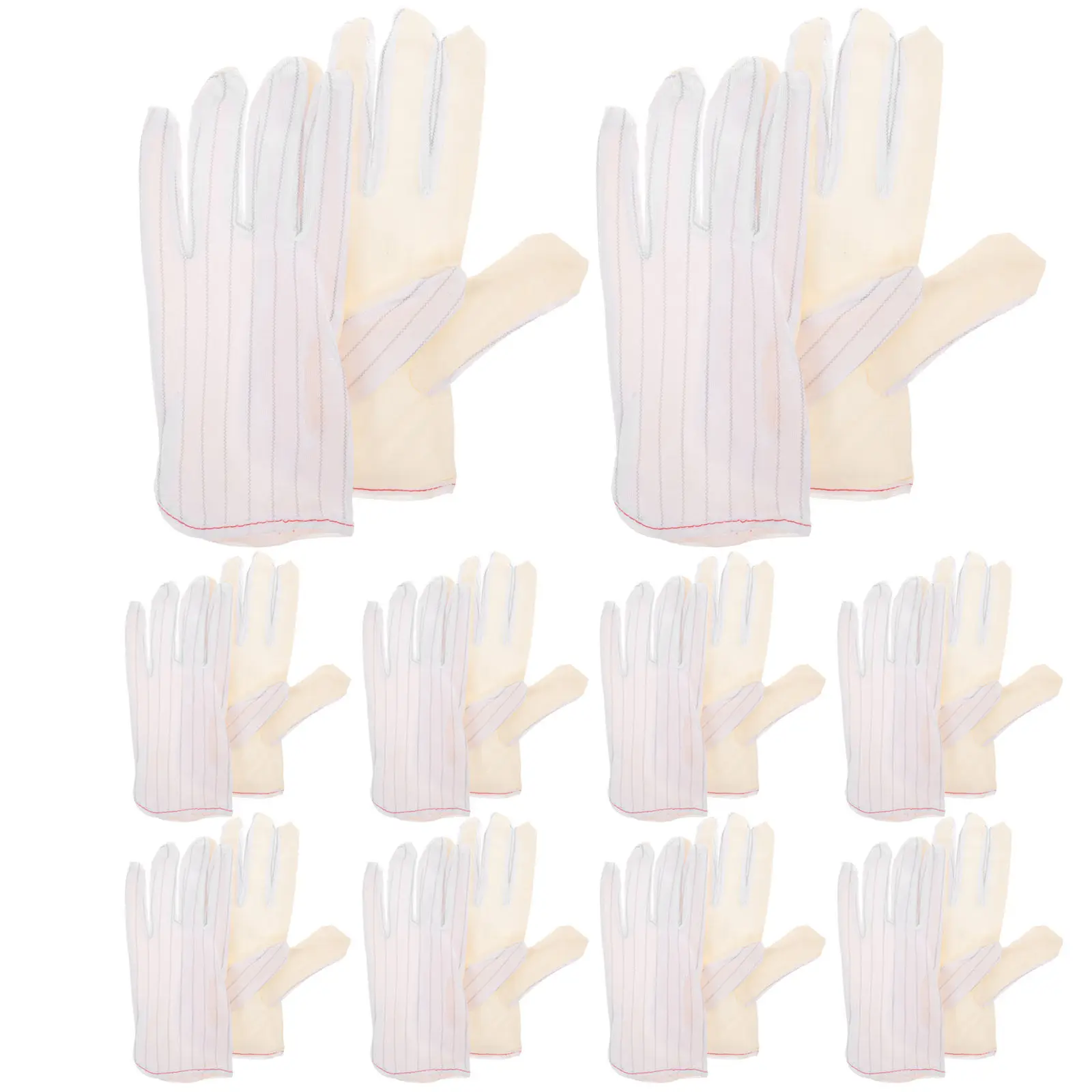 10Pairs Anti-Static Gloves Heavy-Duty Wear-Resistant Breathable Non-Odor Work Gloves for Etiquette Performances Stage Shows
10Pairs Anti-Static Gloves Heavy-Duty Wear-Resistant Breathable Non-Odor Work Gloves for Etiquette Performances Stage Shows