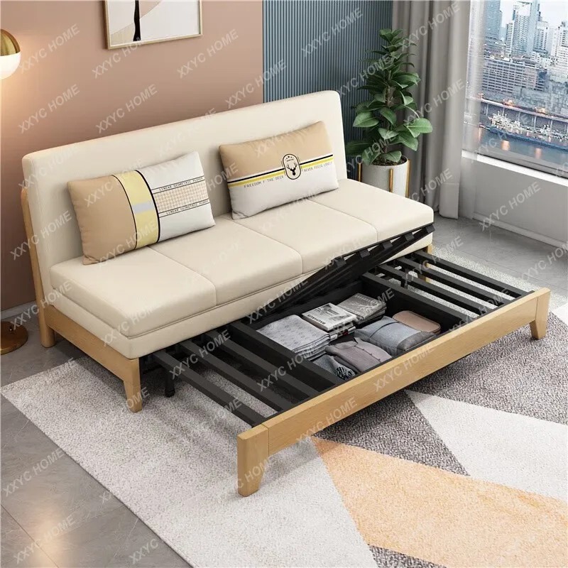 ML Solid wood sofa bed foldable push-pull sitting and sleeping multi-functional bed
ML Solid wood sofa bed foldable push-pull sitting and sleeping multi-functional bed