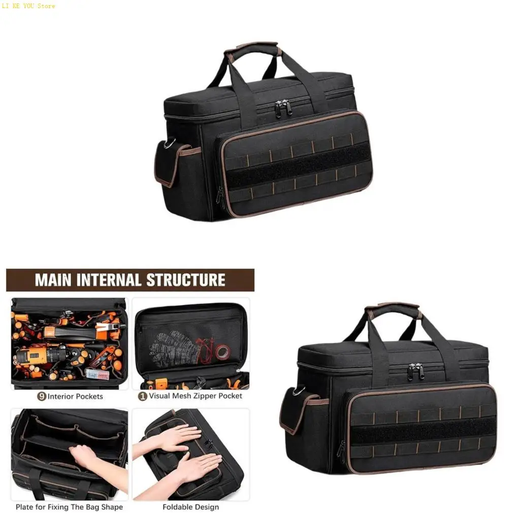 W3JE 14Inch Contractor Grade Tool Organizers Bag Black Fabric Dustproof Construction For Professional Technicians
W3JE 14Inch Contractor Grade Tool Organizers Bag Black Fabric Dustproof Construction For Professional Technicians