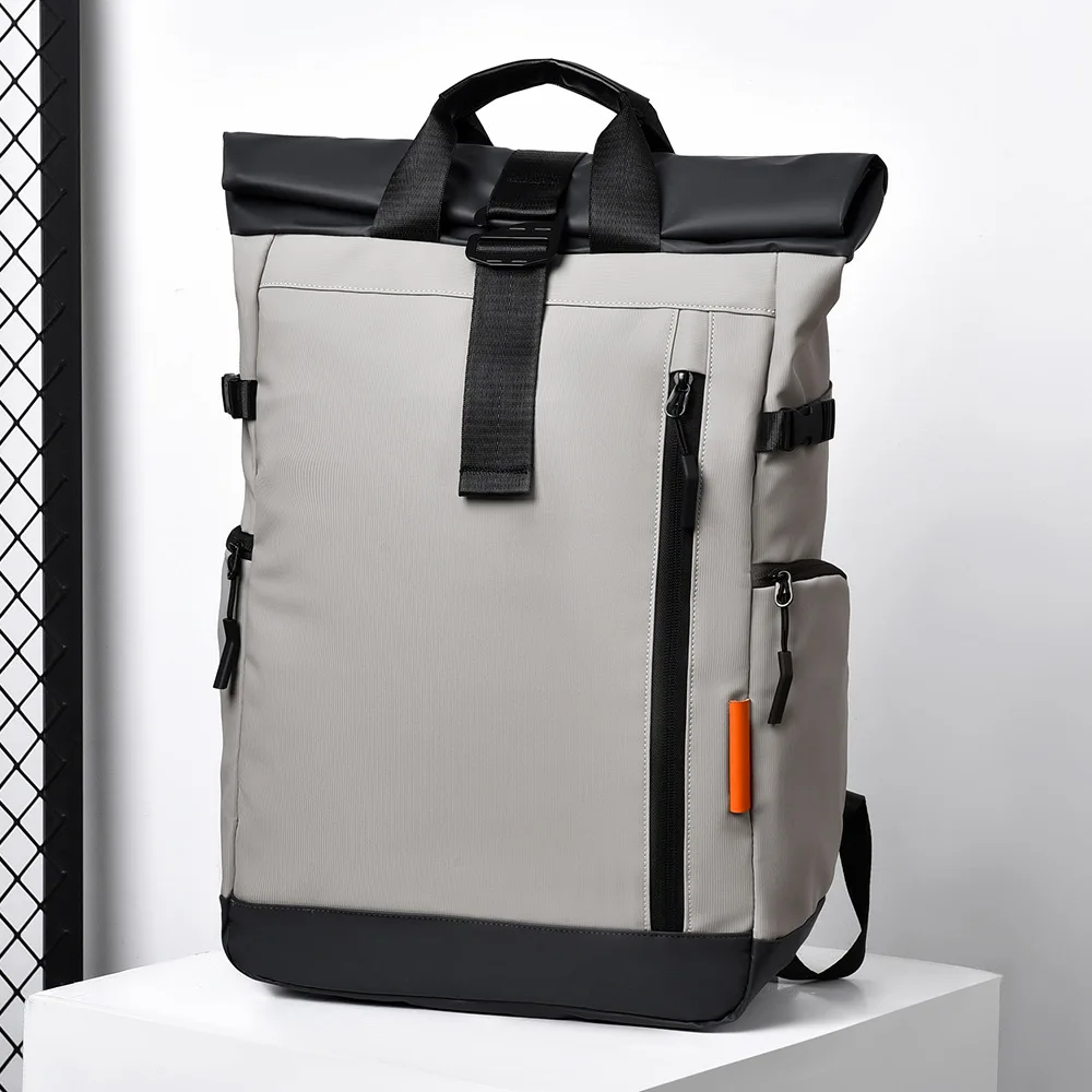 New contrasting backpack men's large capacity roll casual travel backpack multifunctional computer bag
New contrasting backpack men's large capacity roll casual travel backpack multifunctional computer bag