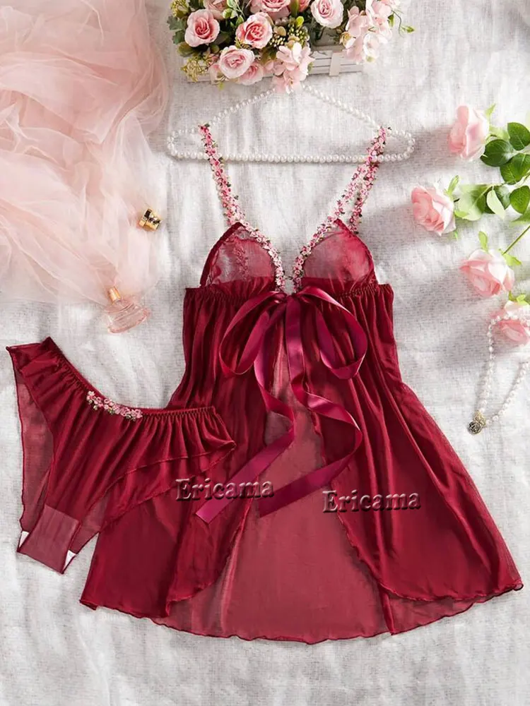 Женское нижнее белье, сексуальный комплект с бюстгальтером и трусиками, комплект нижнего белья с кружевной отделкой и рюшами, глубокий V-образный вырез, платье-стринги, женское сексуальное женское белье
Женское нижнее белье, сексуальный комплект с бюстгальтером и трусиками, комплект нижнего белья с кружевной отделкой и рюшами, глубокий V-образный вырез, платье-стринги, женское сексуальное женское белье