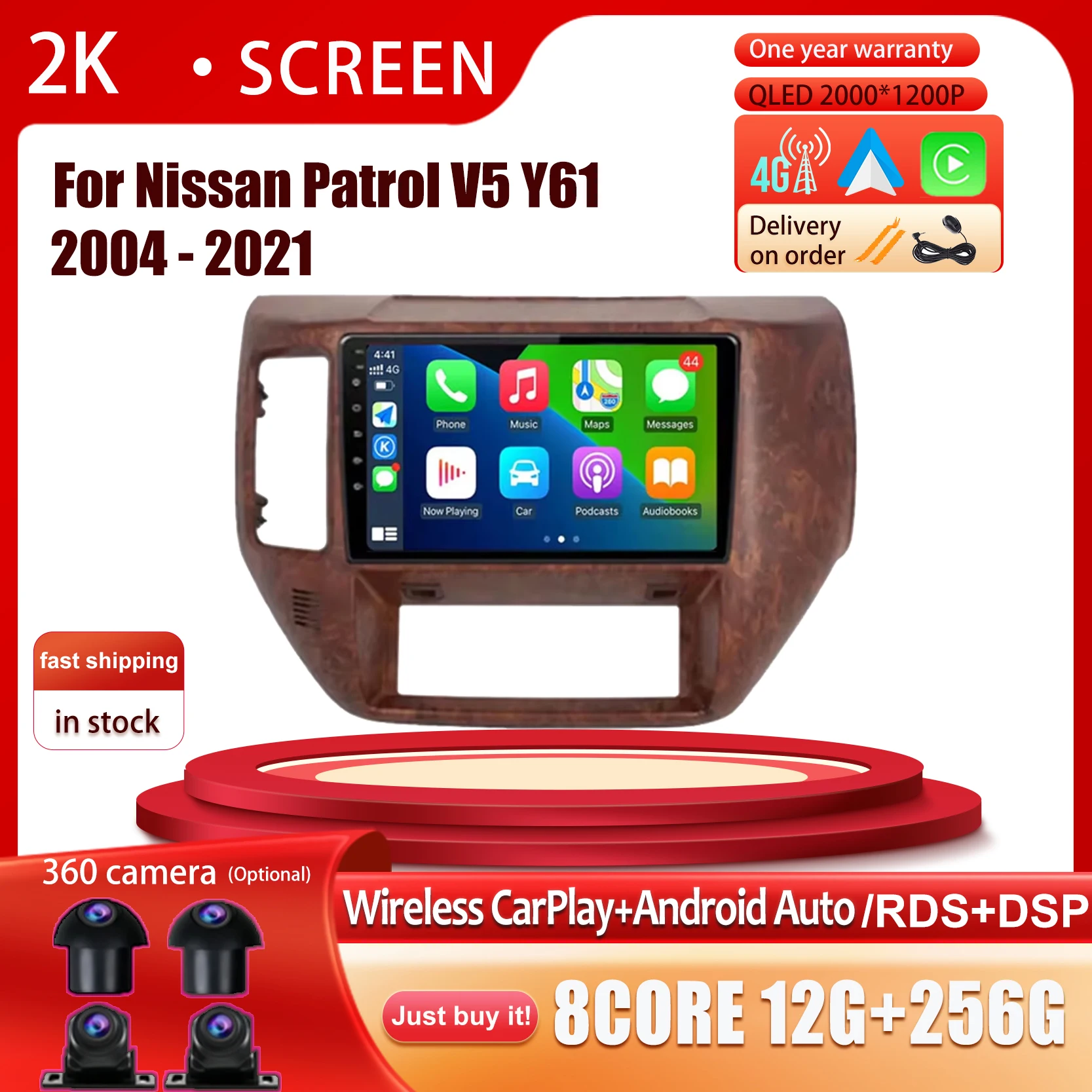 Android 14 Car Multimedia Player Wireless Carplay Auto Screen Radio Stereo 2Din For Nissan Patrol V5 Y61 2004 - 2021
Android 14 Car Multimedia Player Wireless Carplay Auto Screen Radio Stereo 2Din For Nissan Patrol V5 Y61 2004 - 2021