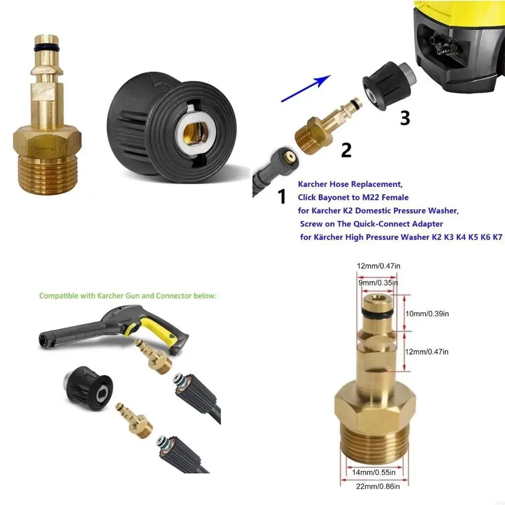 Solid Metal Cores Hose Adapter for High Pressure Washer Practical Water Guns Hose Extension Tool Metal Extenders C5AD
Solid Metal Cores Hose Adapter for High Pressure Washer Practical Water Guns Hose Extension Tool Metal Extenders C5AD