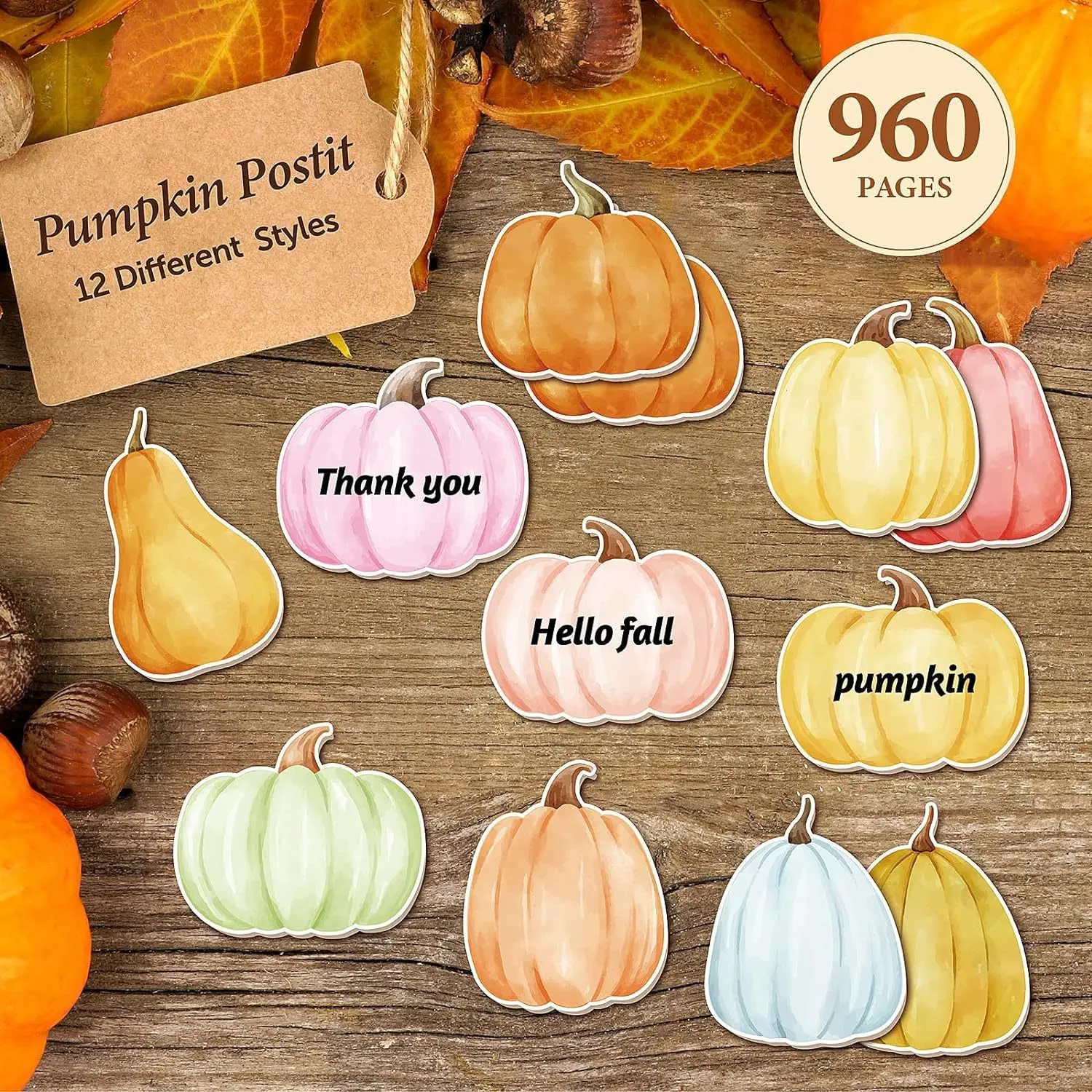 2 Sets of 24 Random-Style Pumpkin-Shaped Sticky Notes, Cross-Border Cute Pumpkin Memo Notes, Creative Halloween, Easter, Valentine's Day Gifts, Uniquely Shaped Sticky Notes with Strong Adhesion, High Aesthetic Value, Tearable Sticky Pads
2 Sets of 24 Random-Style Pumpkin-Shaped Sticky Notes, Cross-Border Cute Pumpkin Memo Notes, Creative Halloween, Easter, Valentine's Day Gifts, Uniquely Shaped Sticky Notes with Strong Adhesion, High Aesthetic Value, Tearable Sticky Pads