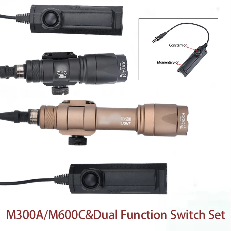 Airsoft SureFir M300A M600C Scout Flashlight + Dual Function Remote Button Control Switch Hunting Lamp Set Fit Picatinny Rail
Airsoft SureFir M300A M600C Scout Flashlight + Dual Function Remote Button Control Switch Hunting Lamp Set Fit Picatinny Rail