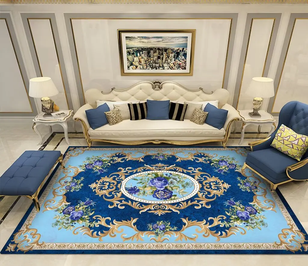 Blue Vintage Luxury Pattern Area Rug Large Non-Slip Carpet for Living Room Bedroom Floor Mat Home Decor
Blue Vintage Luxury Pattern Area Rug Large Non-Slip Carpet for Living Room Bedroom Floor Mat Home Decor