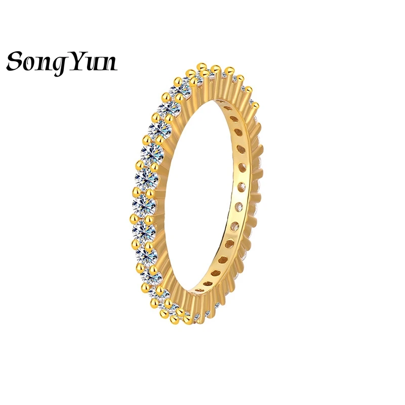 SONGYUN Brand Jewelry 925 Sterling Silver Ring VVS Moissanite Solitaire Ring for Ladies 18K Gold Plated MST Patent Jewellery
SONGYUN Brand Jewelry 925 Sterling Silver Ring VVS Moissanite Solitaire Ring for Ladies 18K Gold Plated MST Patent Jewellery