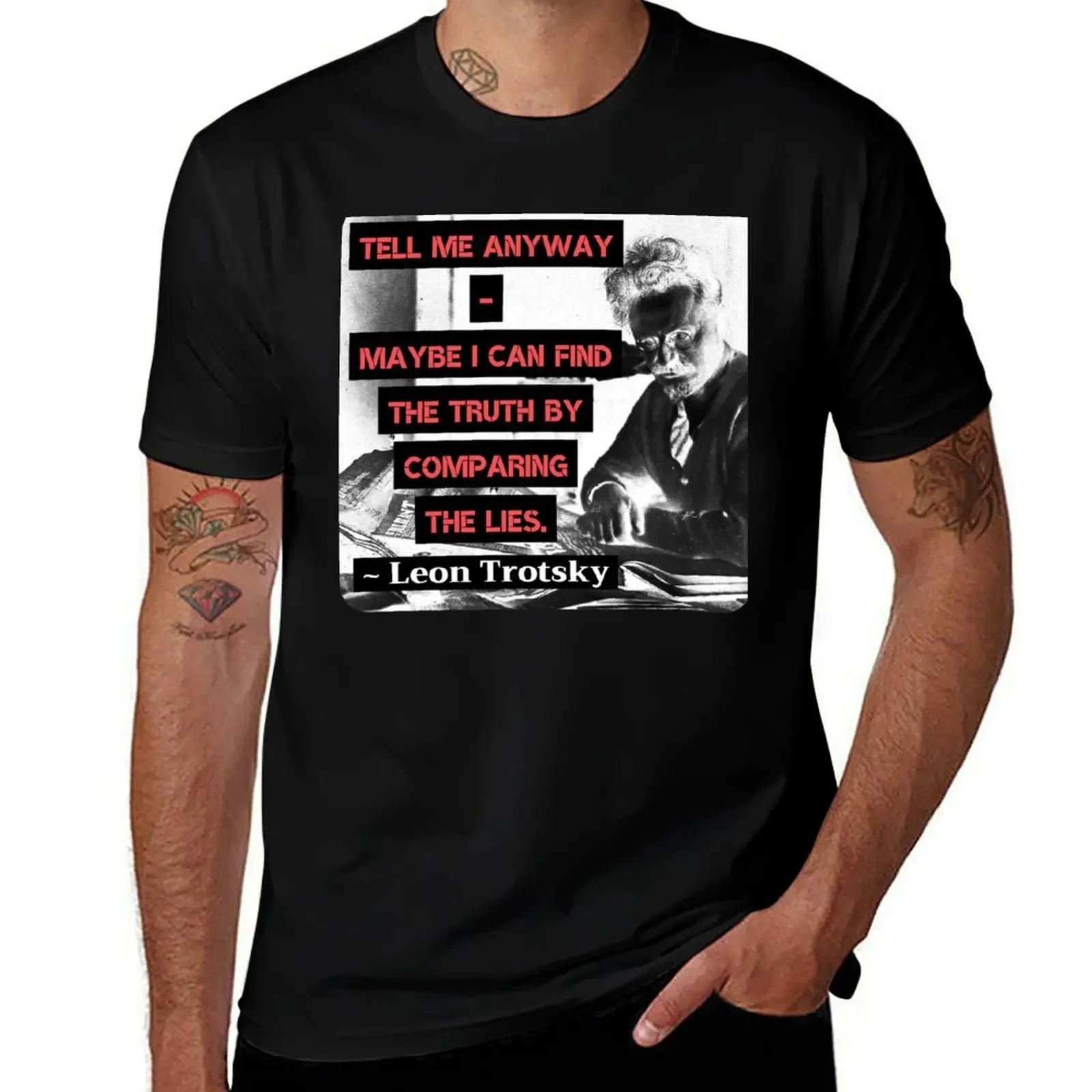 TRoTsky oN LiEs T-Shirt man clothes valentines clothes korean fashion Short sleeve tee men
TRoTsky oN LiEs T-Shirt man clothes valentines clothes korean fashion Short sleeve tee men