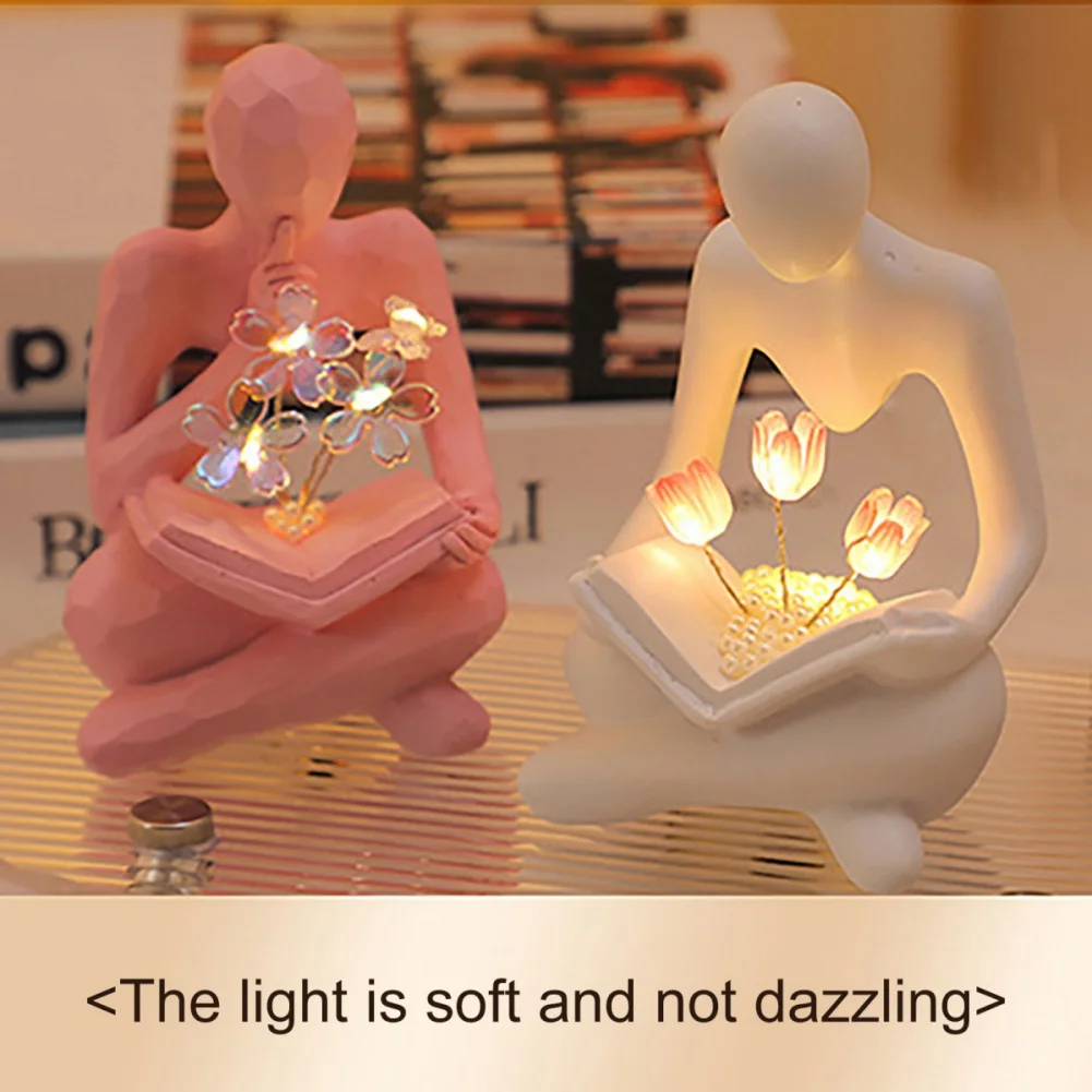 Desktop Thinker Sculpture Ornament Abstract Figure Statue Tulip Book Lamp Home Living Room Decoration Resin Crafts Birthday Gift
Desktop Thinker Sculpture Ornament Abstract Figure Statue Tulip Book Lamp Home Living Room Decoration Resin Crafts Birthday Gift