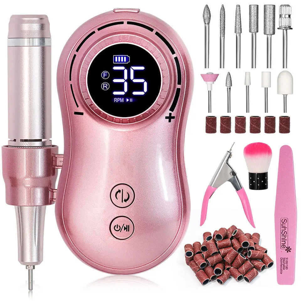 35000RPM Portable Electric Nail Drill Machine Professional Rechargeable Nail Drill for Acrylic Nails Remove Nail Gel Polish
35000RPM Portable Electric Nail Drill Machine Professional Rechargeable Nail Drill for Acrylic Nails Remove Nail Gel Polish