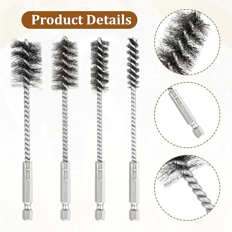 AEE8-4 Pcs Wire Brushes For Drill Stainless Steel Bore Brush Set 3/8In 1/2In 3/4In 7/8In For Drill Ports Tubes Bearings
AEE8-4 Pcs Wire Brushes For Drill Stainless Steel Bore Brush Set 3/8In 1/2In 3/4In 7/8In For Drill Ports Tubes Bearings