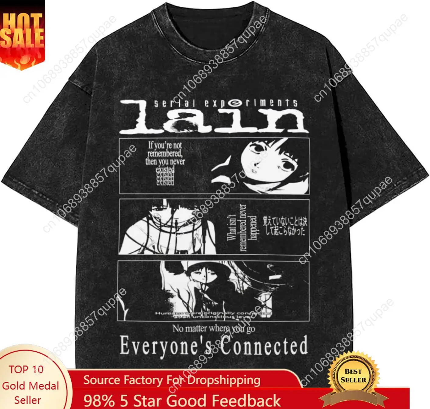Anime Serial Experiments Lain Vintage Oversized T Shirt Fashion Round Neck Cotton Short Sleeves Shirts for Mens and Womens
Anime Serial Experiments Lain Vintage Oversized T Shirt Fashion Round Neck Cotton Short Sleeves Shirts for Mens and Womens