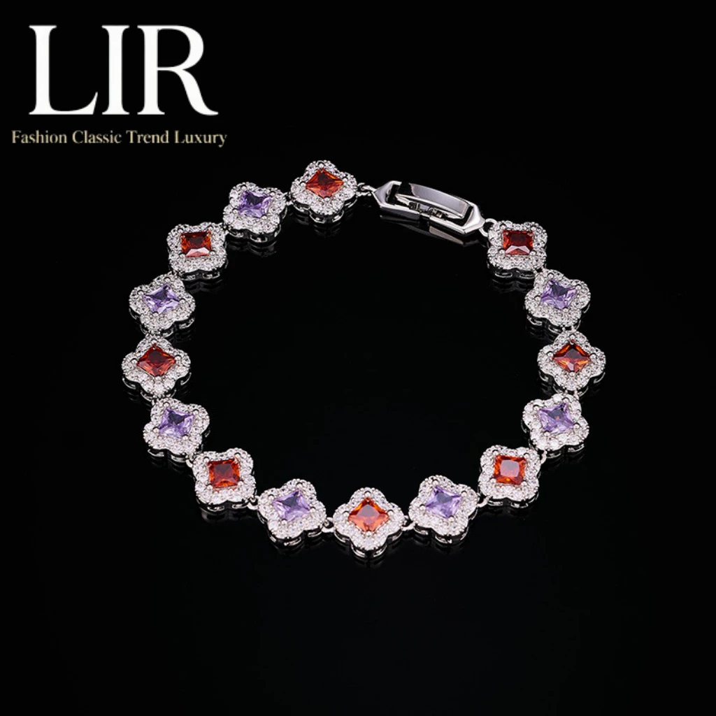LIR Trendy Euro - American Bracelet: Latest Non - Fade/Deform Plating, AAA Zircon Clover, 3 Colors, Classic Jewelry
LIR Trendy Euro - American Bracelet: Latest Non - Fade/Deform Plating, AAA Zircon Clover, 3 Colors, Classic Jewelry