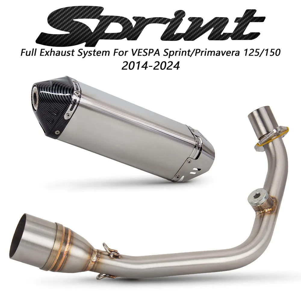 For Vespa Sprint/Primavera 125/150 3V 2014-2024 Motorcycle Exhaust Full System Front link pipe Muffler with DB Killer Moto Parts
For Vespa Sprint/Primavera 125/150 3V 2014-2024 Motorcycle Exhaust Full System Front link pipe Muffler with DB Killer Moto Parts