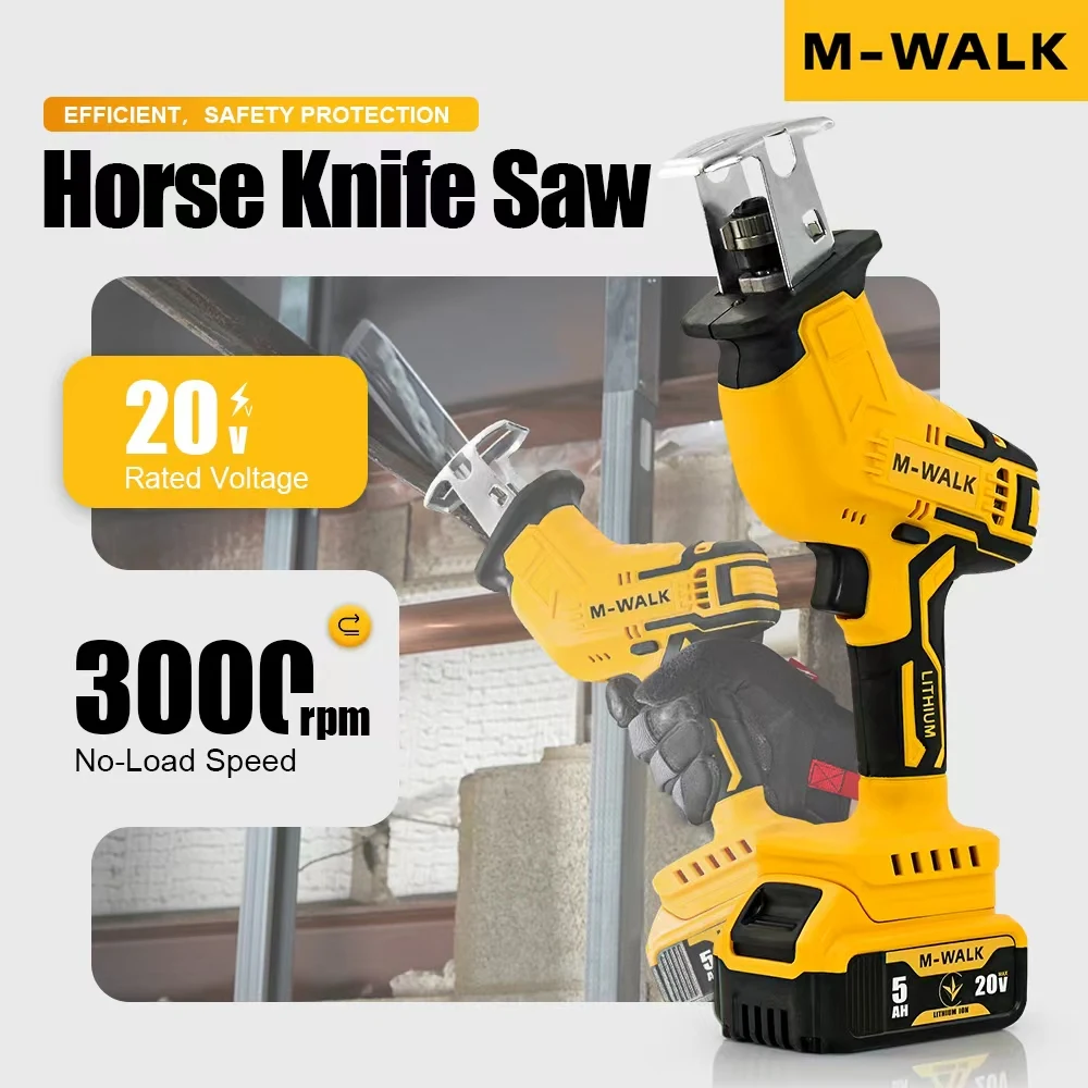 Cordless Electric Reciprocating Saw For DEWALT 20V Battery Pin Portable Electric Saw Metal PVC Pipe Cutting Wood DIY Power Tool
Cordless Electric Reciprocating Saw For DEWALT 20V Battery Pin Portable Electric Saw Metal PVC Pipe Cutting Wood DIY Power Tool