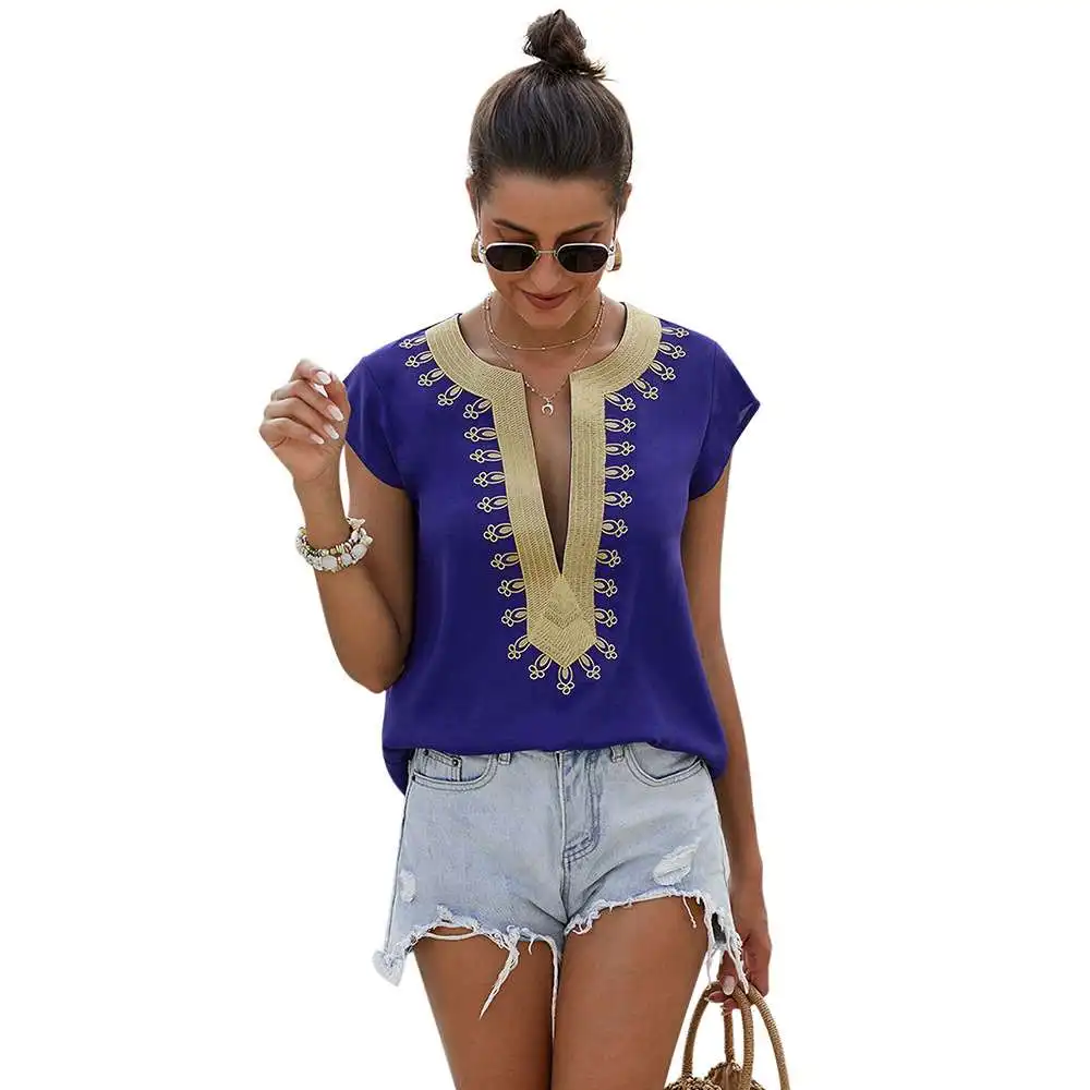 Women's Standup Collar Slim Fit ort irt Summer New Pullover Casual Faion Polyester Fiber Spring Collection
Women's Standup Collar Slim Fit ort irt Summer New Pullover Casual Faion Polyester Fiber Spring Collection