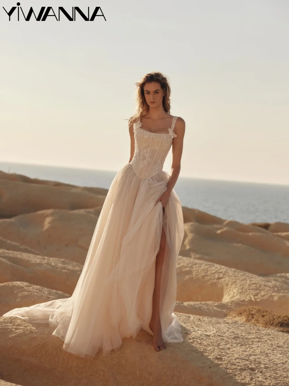 With Corset Beaded Tulle Wedding Dress Thin Straps A-line Floor-length Bridal Gown Customized Dreamy Elegant Dresses For Bride
With Corset Beaded Tulle Wedding Dress Thin Straps A-line Floor-length Bridal Gown Customized Dreamy Elegant Dresses For Bride